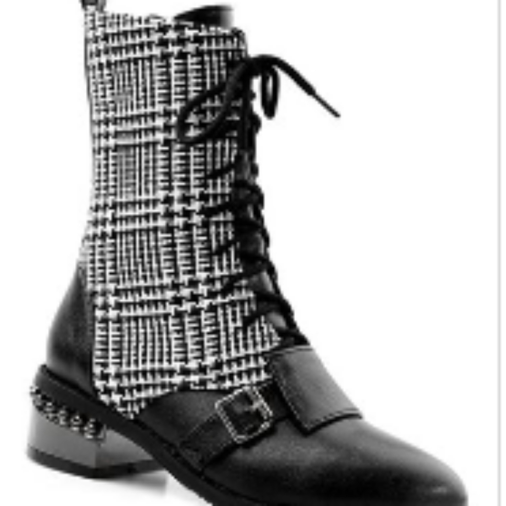 Plad combat boots with blung